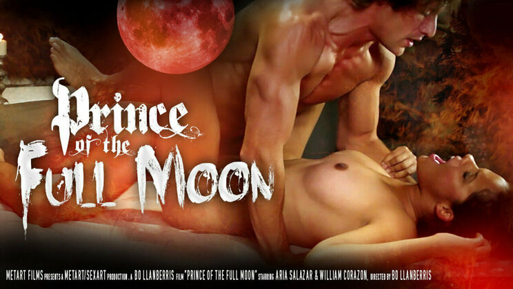[SexArt] - Full Moon Seduction: Black Beauty Unleashed - Aria Salazar - William Corazon