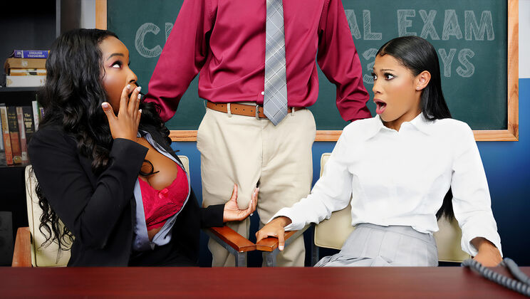 [PervPrincipal] - Small Tits Babe Gets Fucked in Standing Doggystyle