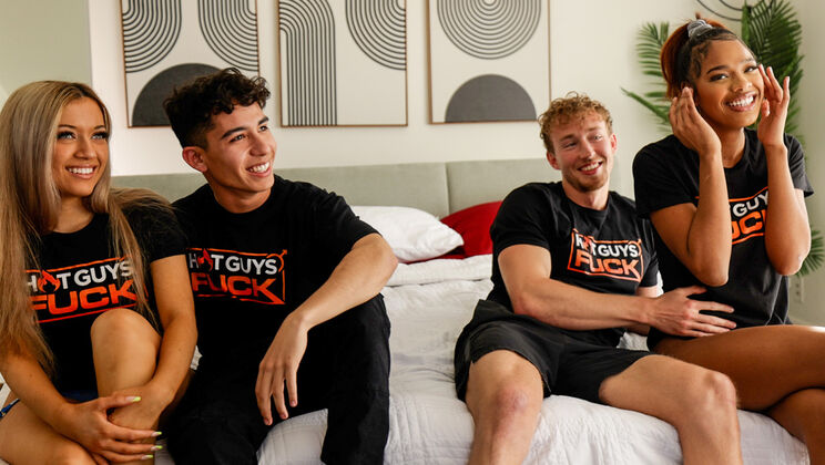 [HotGuysFuck] - Ebony and Blonde Get Wild with Johnny Ortega - Brianna Moore - Francesca Rossi - Cody Kaladin - Johnny Ortega