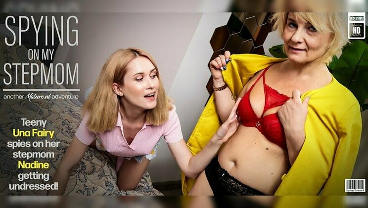 Short Hair Una Fairy Licks Nadine's Shaved Pussy