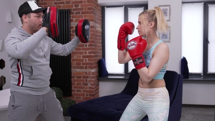 [NRXStudio] - Hardcore Training for Petite Blonde Boxer