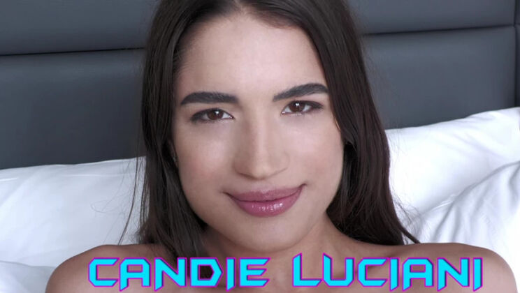 [WakeupnFuck] - Young Brunette Candie Luciani Takes on Two Cocks - Candie Luciani