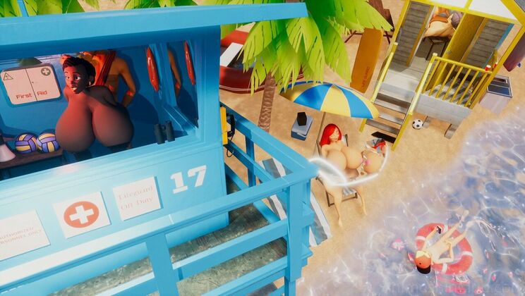 [AdultTimeAnimation] - Brunette's Big Boobs Bouncing - Kira Noir - April Oneil