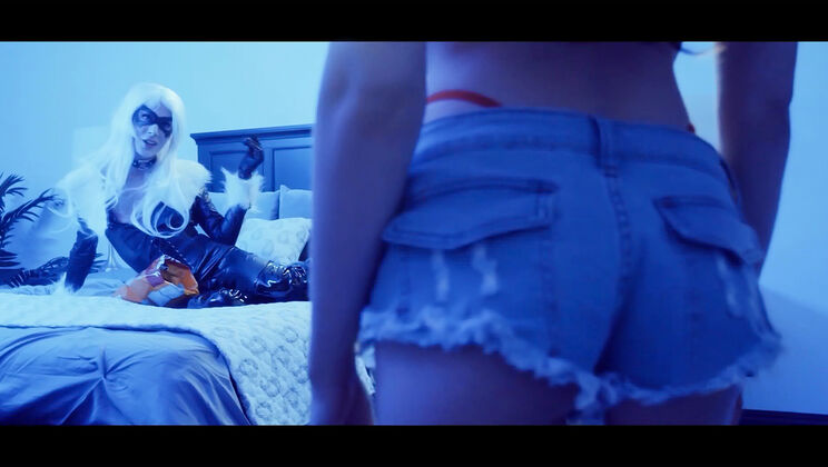 Lesbian Thong Tease with Aiden and Lily