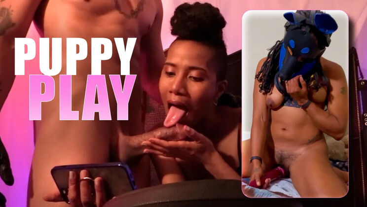 [KinkyBites] - Cage Play: King Noire And Jet Setting Jasmine's BDSM - Jet Setting Jasmine - King Noire - Halo