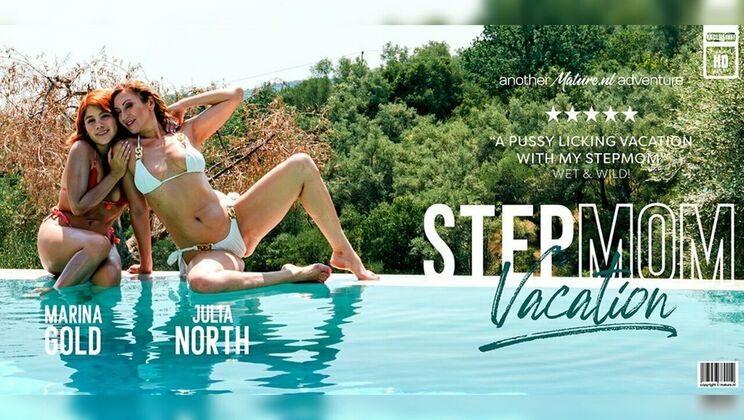 [Mature.nl] - Stepmom Gets Licked by Stepdaughter on a Sunny Day - Julia North - Marina Gold