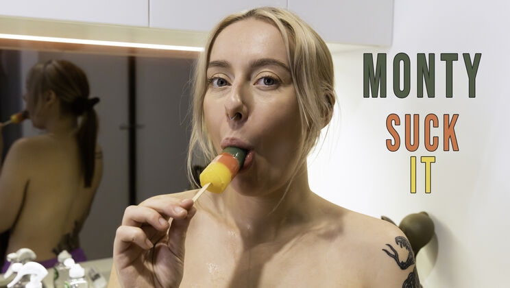 [GirlsOutWest] - Monty’s Shaved Pussy & Hot Mouth Action - Monty