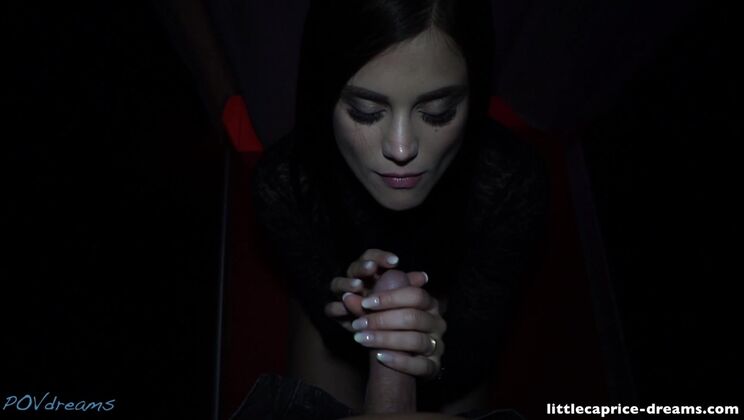 Brunette POV Blowjob at Public Erotica Event