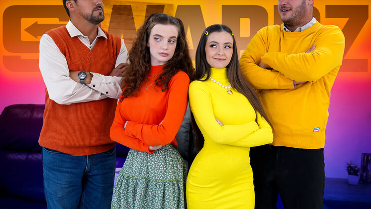 [DaughterSwap] - Redhead and Brunette Oral Delight