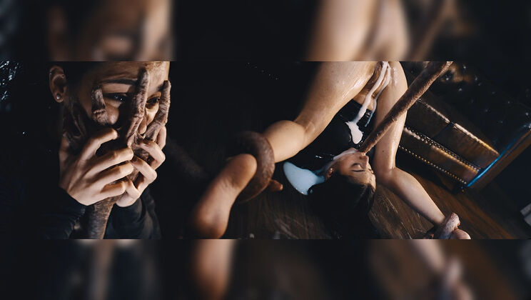 Creampie and DP for a Teen in Bondage