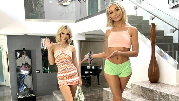 Temple and Pierce in a Hot Girlfriend Threesome