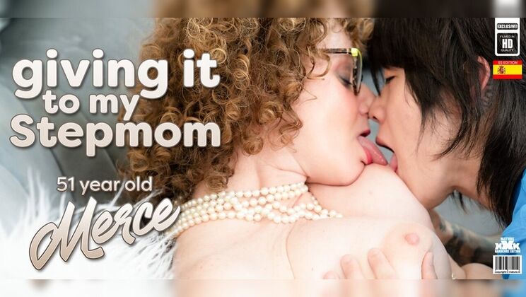 [Mature.nl] - Merce’s natural tits bounce as stepson fucks her rough