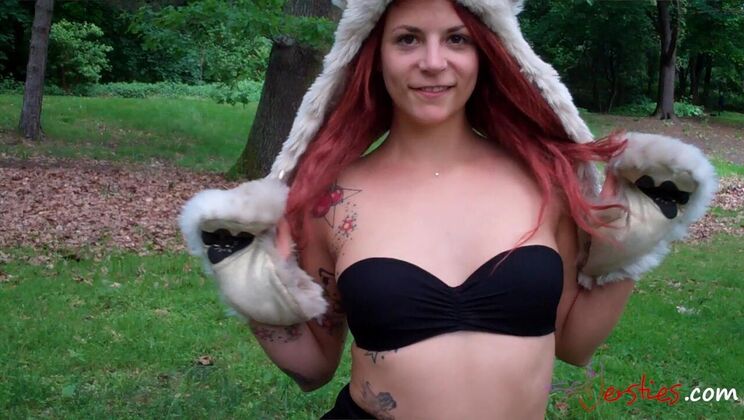 Minka and Krissi's Public Lingerie Show