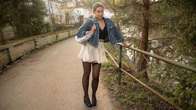 [PublicAgent] - Shy Baker in Stockings Sucks and Fucks Big Cock - Martin Gun - Gigi Max