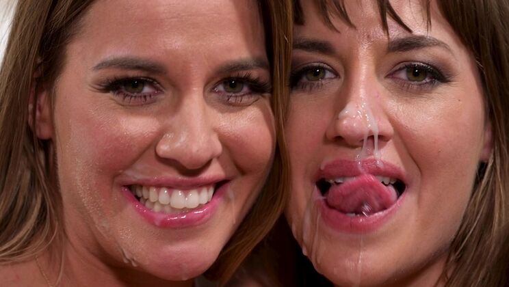 [PornWorld] - Eveline Dellai and Silvia Dellai's Bukkake Surprise