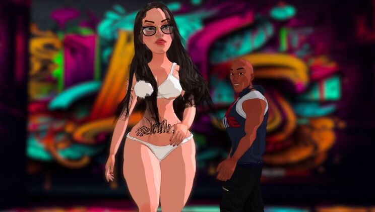 [AdultTimeAnimation] - Big Ass and Curvy Brunette in Tha Stoop Episode 4 – Interracial Fun