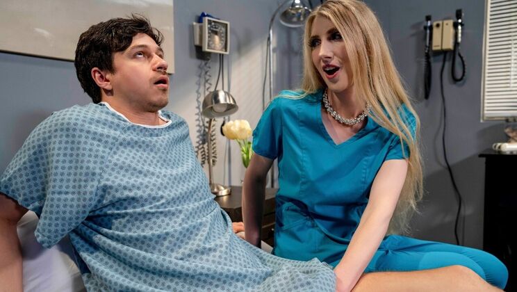 [TransSensual] - Blonde Nurse Handjob and Anal - Janelle Fennec - Dakota Wonders