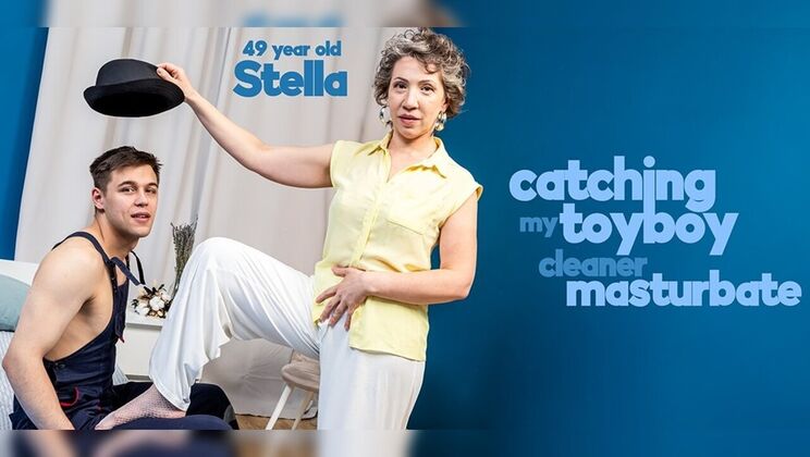 [Mature.nl] - MILF with short hair catches young man, loves his cock and rides him cowgirl. - Stella V. - Karll