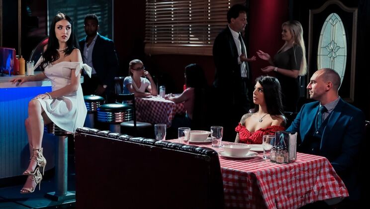 Outdoor Pool Lesbian Sex with Big Tits Worship