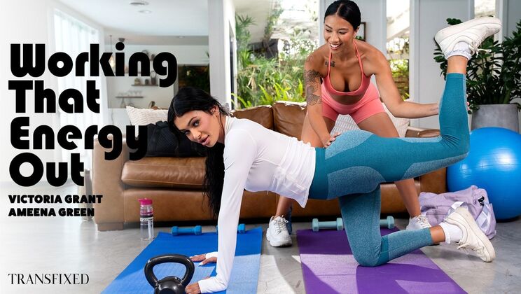 [Transfixed] - Doggystyle Fuck with Shaved Pussy and Natural Tits - Ameena Green - Victoria Grant