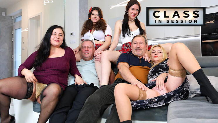 [GrandparentsX] - Young 18+ Orgy - Doggystyle Fucking with Mature Men and Women - Lucas Knight - Mya Evans - Martin Bobes - Christina Santes - Melani Mendes - Rosie Smile