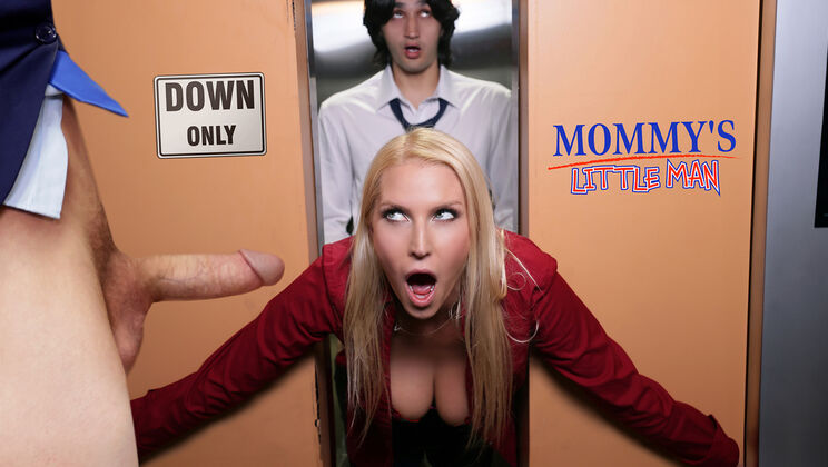 MMF Threesome Stuck in Elevator with Big Ass
